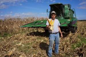 Aaron with Bouquet of Organic Corn